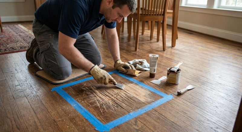 Wood Floor Repair project example