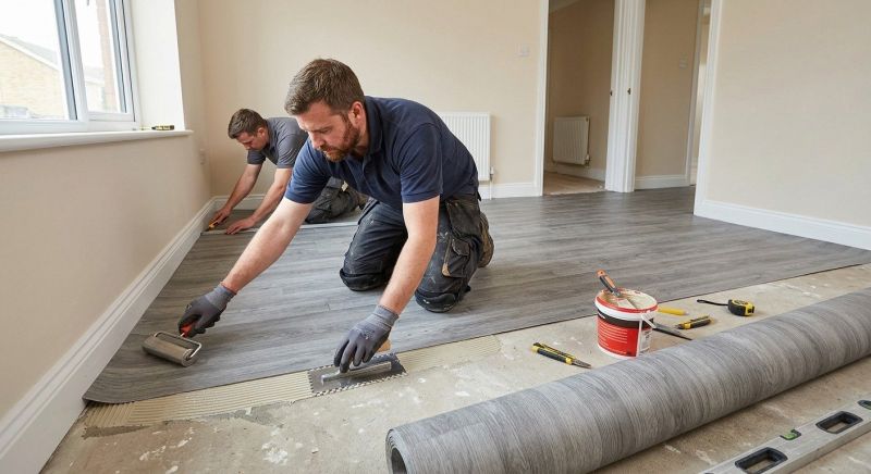 Sheet Linoleum Installation in Rowlett, TX